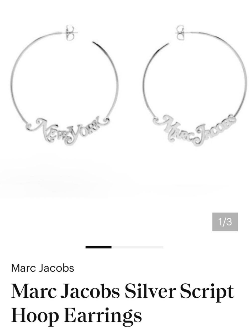 Marc Jacobs  New YorkScript Hoop Earrings